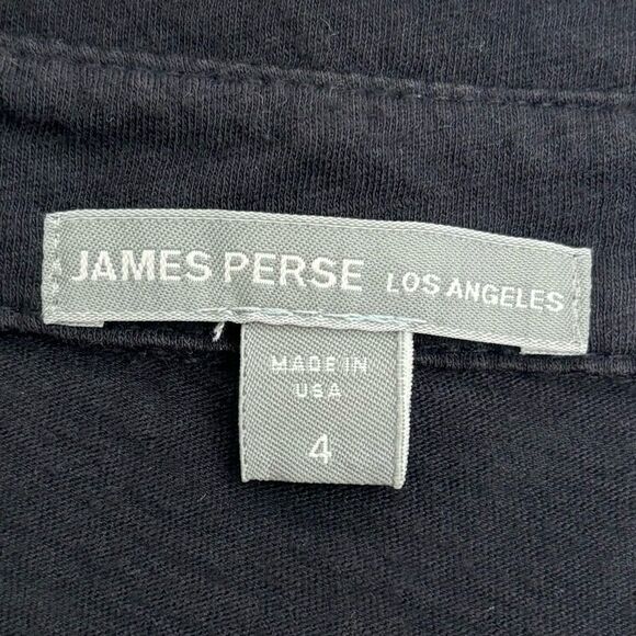James Perse Contrast Panel Shirt in Black - Picture 9 of 10